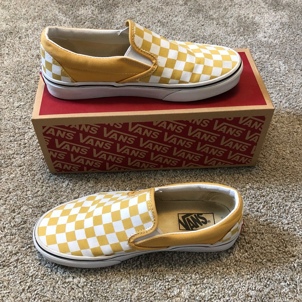 Yellow checker vans